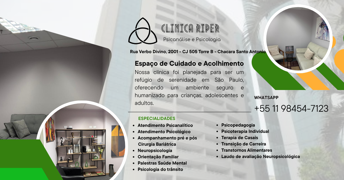 CLÍNICA RIPER – PSICOLOGIA, PSICANÁLISE E NEUROPSICOLOGIA